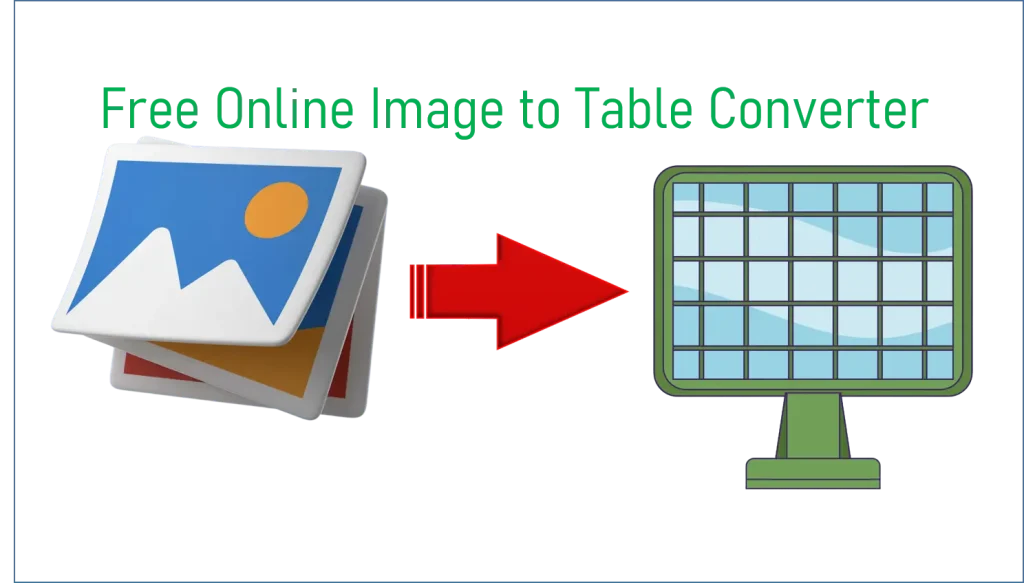 Image to table converter